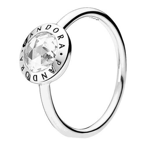 Кольцо женское Логомания PANDORA 191029CZ прозрачное р.17 в Модис