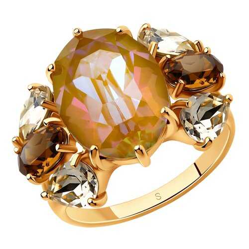 Кольцо женское SOKOLOV из серебра с кристаллами Swarovski 93010826 р.18.5 в Модис