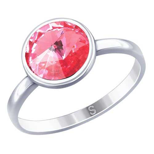 Кольцо женское SOKOLOV из серебра с кристаллом Swarovski 94012601 р.19 в Модис