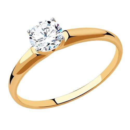 Кольцо женское SOKOLOV из золота со Swarovski Zirconia 81010438 р.16.5 в Модис