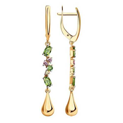 Серьги SOKOLOV из золота с фианитами Swarovski 81020490 в Модис