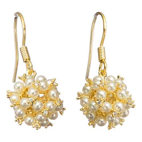 Серьги Corona Style B005E1126260 золотистые в Модис
