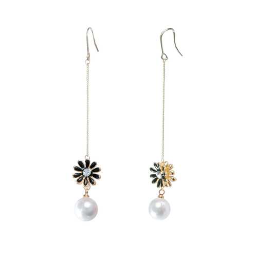 Серьги Corona style B006EEH04634-BLACK-WHITE в Модис