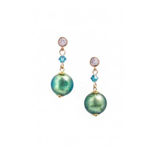 Серьги Perla Appeso Oro 09030633 изумрудные в Модис