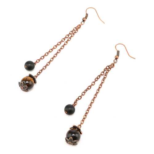 Серьги женские Cotton Club DM Н/К ДКМАЛЦГИРСРГШТ коричневые в Модис