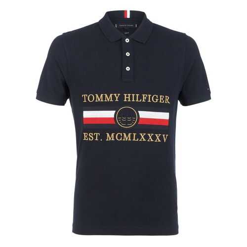 Футболка-поло мужская Tommy Hilfiger MW0MW13537 синяя S в Модис