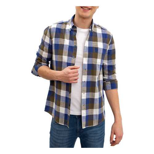 Рубашка мужская U.S. POLO ASSN. G081GL0040TESLAM зеленая M в Модис