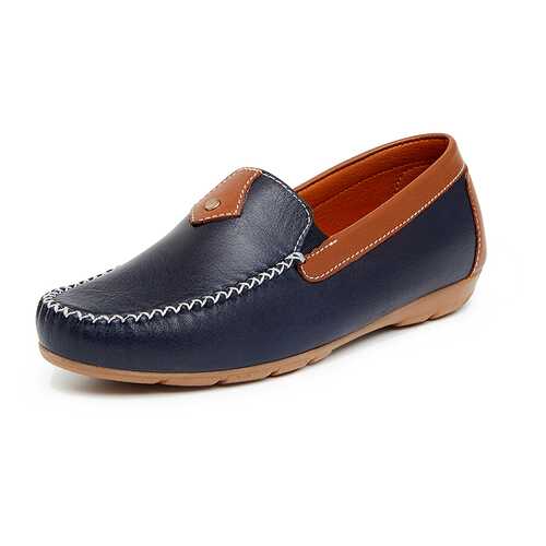 Мокасины женские Alessio Nesca 710018199 синие/коричневые 39 RU в Модис