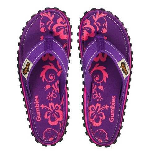 Шлепанцы женские Gumbies Islander Canvas Purple Hibiscus 2020 (36) в Модис