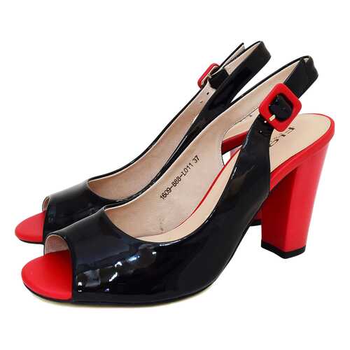 Туфли женские Flona 1609-888-L011 черные, красные 39 RU в Модис
