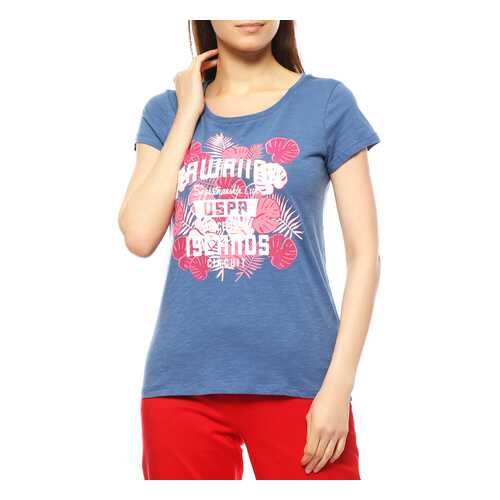 Футболка женская U.S. POLO Assn. G082GL0110GELT синяя L в Модис
