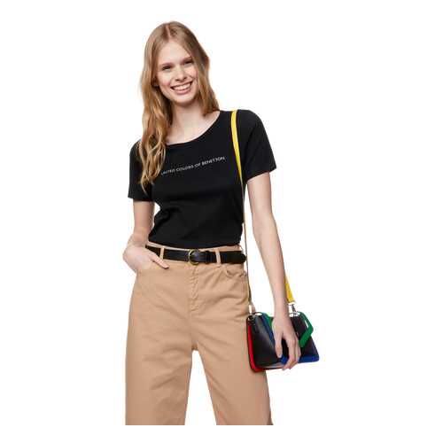 Футболка женская United Colors of Benetton CCC_3GA2E16A2_100 черная S в Модис