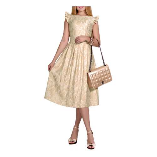 Платье женское Patricia B. NY1145-6 бежевое 48 IT в Модис